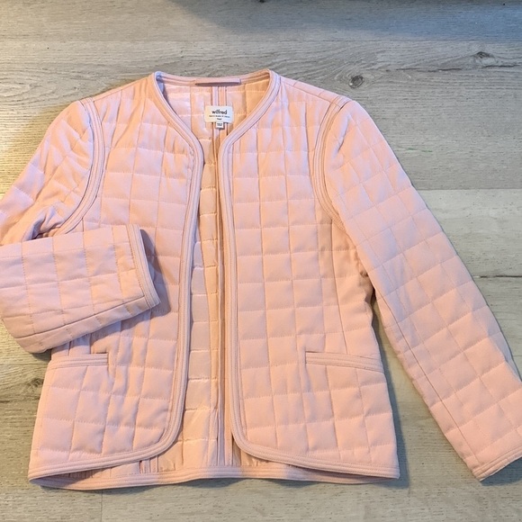 Wilfred Quilted open Jacket blazer, light Pink, Size S pocket’s slightly cropped - Picture 2 of 15